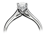 The Begonia Platinum 0.40ct Oval Cut Diamond Solitaire Engagement Ring