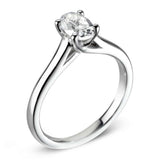 The Begonia Platinum 0.40ct Oval Cut Diamond Solitaire Engagement Ring