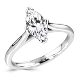 The Fuschia Platinum 0.60ct Marquise Cut Diamond Solitaire Engagement Ring