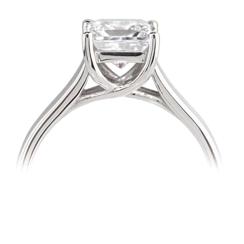 The Carnation Platinum 0.51ct Princess Cut Diamond Solitaire Engagement Ring