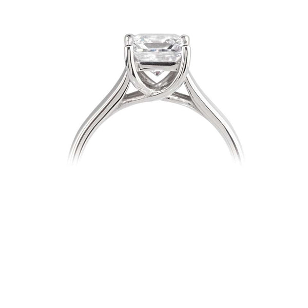 The Carnation Platinum Princess Cut Diamond Solitaire Engagement Ring
