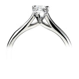 The Petunia Platinum 0.60ct Pear Cut Diamond Solitaire Engagement Ring