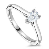 The Petunia Platinum 0.60ct Pear Cut Diamond Solitaire Engagement Ring