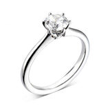 The Cherry Blossom Platinum 0.40ct Round Brilliant Cut Diamond Solitaire Engagement Ring