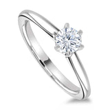 The Cherry Blossom Platinum 0.40ct Round Brilliant Cut Diamond Solitaire Engagement Ring