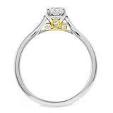 Platinum And 18ct Yellow Gold 0.40ct Round Brilliant Cut Diamond Solitaire Engagement Ring