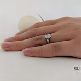 The Capri Platinum 0.70ct Emerald Cut Diamond Solitaire Engagement Ring