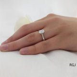 The Classic Platinum 0.80ct Oval Cut Diamond Solitaire Engagement Ring