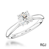 The Open Tulip Platinum 0.40ct Round Brilliant Cut Diamond Solitaire Engagement Ring