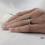 The Skye Classic Platinum 0.50ct Round Brilliant Cut Diamond Solitaire Engagement Ring With 0.26ct Diamond Set Shoulders