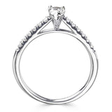 The Mistletoe Platinum 0.90ct Pear Cut Diamond Solitaire Engagement Ring With 0.18ct Diamond Set Shoulders