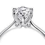 The Blossom Platinum 0.71ct Round Brilliant Cut Diamond Solitaire Engagement Ring
