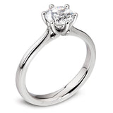 The Blossom Platinum 0.71ct Round Brilliant Cut Diamond Solitaire Engagement Ring