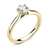 The Poppy 18ct Yellow Gold 0.50ct Round Brilliant Cut Diamond Solitaire Engagement Ring