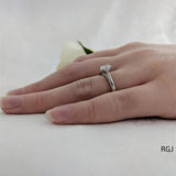 The Oxford Platinum 0.50ct Oval Cut Diamond Solitaire Engagement Ring With 0.07ct Diamond Detailing