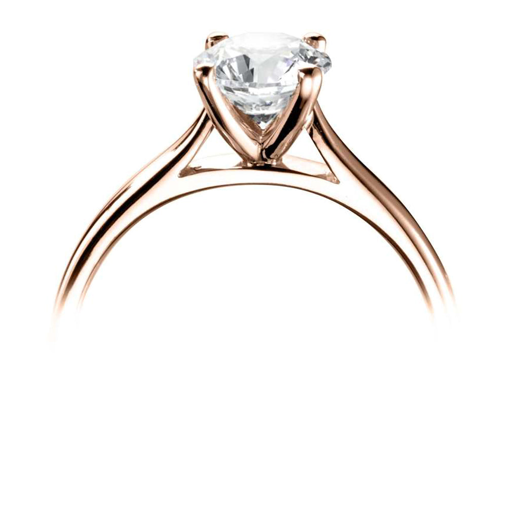 The Magnolia 18ct Rose Gold 0.41ct Round Brilliant Cut Diamond Solitaire Engagement Ring
