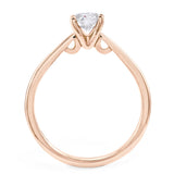 The Allium 18ct Rose Gold 0.30ct Round Brilliant Cut Diamond Solitaire Engagement Ring