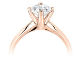 The Bellflower 18ct Rose Gold 0.40ct Round Brilliant Cut Diamond Solitaire Engagement Ring