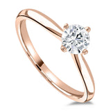 The Bellflower 18ct Rose Gold 0.40ct Round Brilliant Cut Diamond Solitaire Engagement Ring
