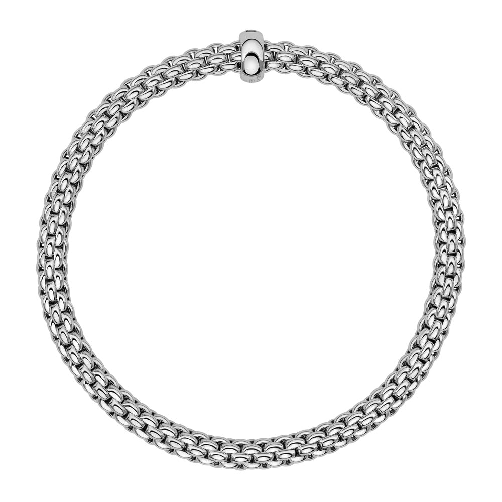 FOPE 18ct White Gold Solo Flex-It Diamond Bracelet 01M06BX_BB_B_XBX