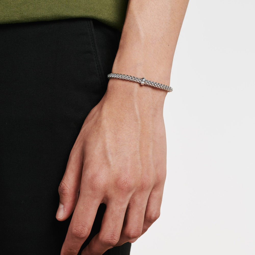 FOPE 18ct White Gold Solo Flex-It Diamond Bracelet 01M06BX_BB_B_XBX
