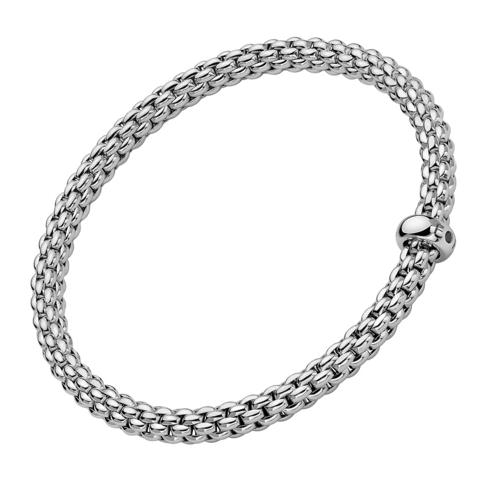 FOPE 18ct White Gold Solo Flex-It Diamond Bracelet 01M06BX_BB_B_XBX