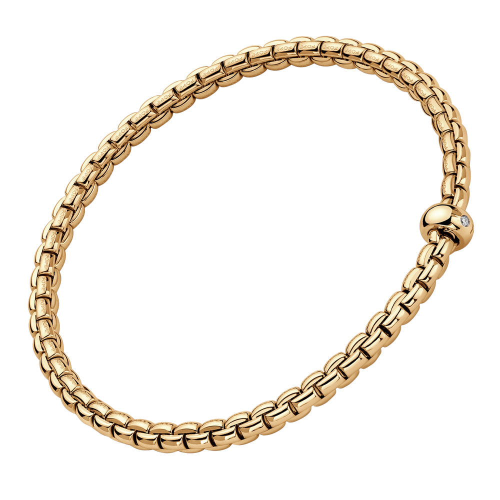 FOPE 18ct Yellow Gold Eka Flex-It Diamond Bracelet 01M01BX_BB_G_XGX