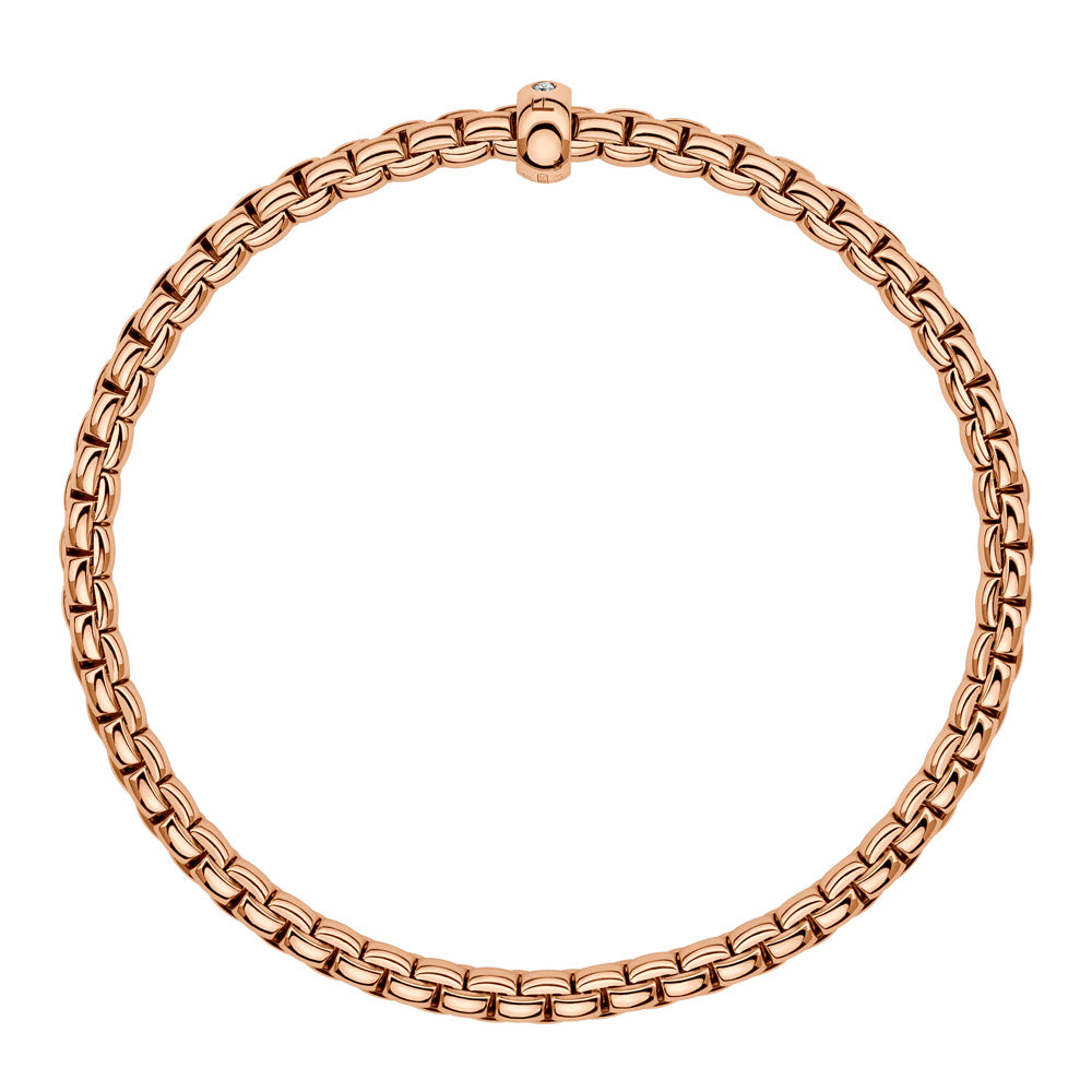 FOPE 18ct Rose Gold Eka Flex-It Diamond Bracelet 01M01BX_BB_R_XRX