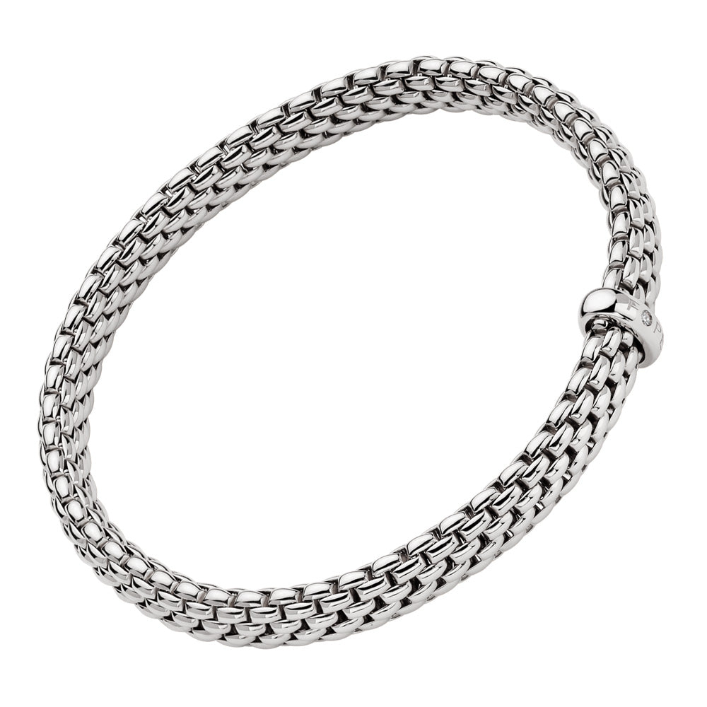 FOPE 18ct White Gold Vendome Flex-It Diamond Bracelet 01M02BX_BB_B_XBX