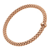 FOPE 18ct Rose Gold Solo Flex-It Diamond Bracelet 01M06BX_BB_R_XRX