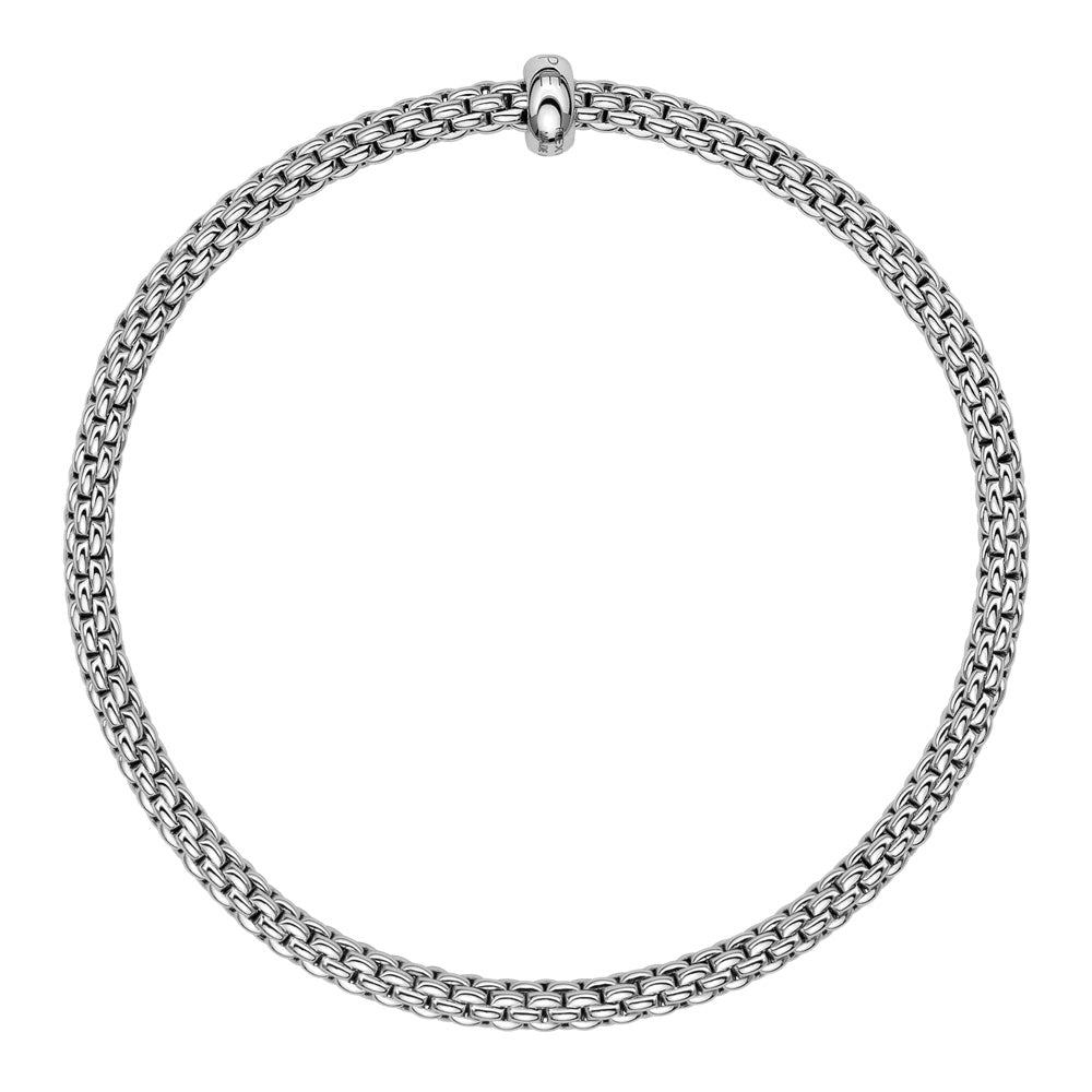 FOPE 18ct White Gold Prima Flex-It Diamond Bracelet 01M08BX_BB_B_XBX