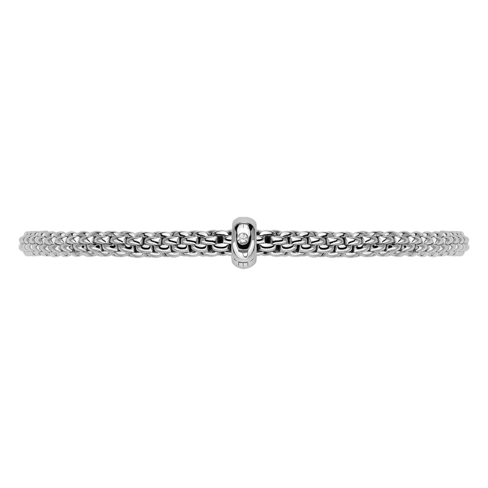 FOPE 18ct White Gold Prima Flex-It Diamond Bracelet 01M08BX_BB_B_XBX