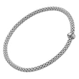 FOPE 18ct White Gold Prima Flex-It Diamond Bracelet 01M08BX_BB_B_XBX