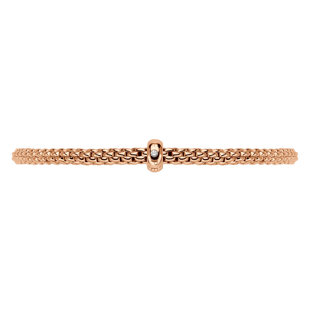 FOPE 18ct Rose Gold Prima Flex-It Diamond Bracelet 01M08BX_BB_R_XRX
