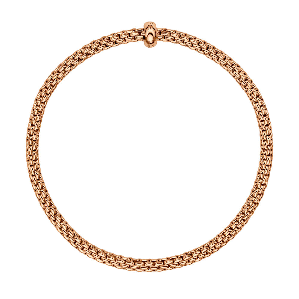 FOPE 18ct Rose Gold Prima Flex-It Diamond Bracelet 01M08BX_BB_R_XRX