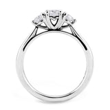The Senna Platinum Round Brilliant Cut Diamond Three Stone Engagement Ring
