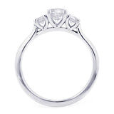The Bryony Platinum Round Brilliant Cut Diamond Three Stone Engagement Ring