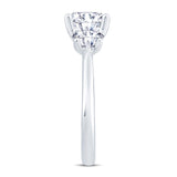 Platinum 0.80ct Oval Cut Diamond Three Stone Engagement Ring