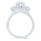 Platinum 1.50ct Oval Cut Diamond Three Stone Engagement Ring
