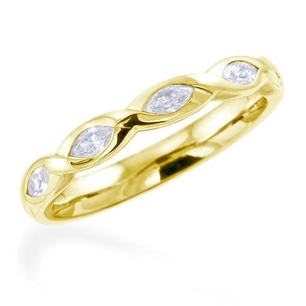 18ct Yellow Gold 0.30ct Marquise Cut Five Stone Ring
