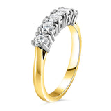 18ct Yellow Gold 1.00ct Round Brilliant Cut Five Stone Ring