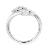 Platinum 0.75ct Nine Stone Diamond Fancy Right Hand Bubble Ring