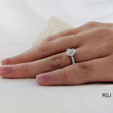 The Skye Classic Platinum 0.70ct Oval Cut Diamond Solitaire Engagement Ring With 0.24ct Diamond Set Shoulders