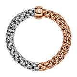 FOPE 18ct Rose And White Gold Essentials Bi-Colour Flex-It Ring 06E08AX_XX_1_XRX