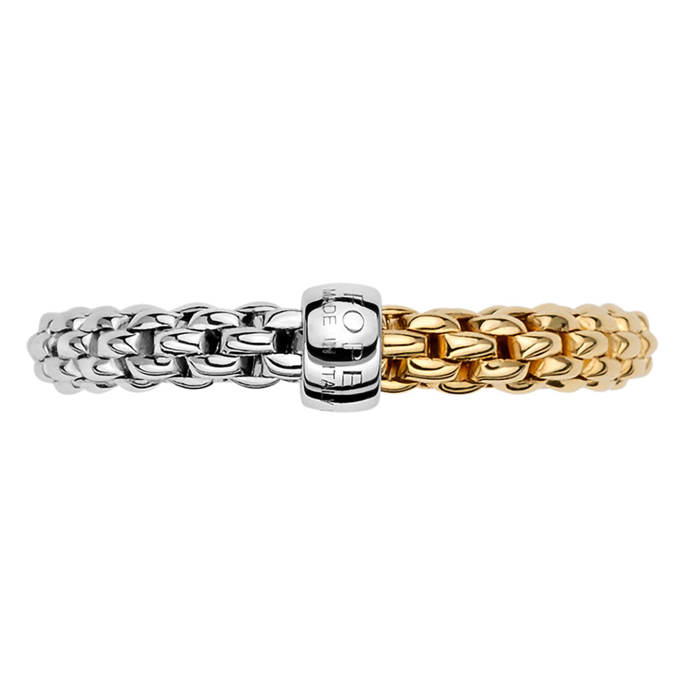 FOPE 18ct Yellow And White Gold Essentials Bi-Colour Flex-It Ring 06E08AX_XX_2_XGX