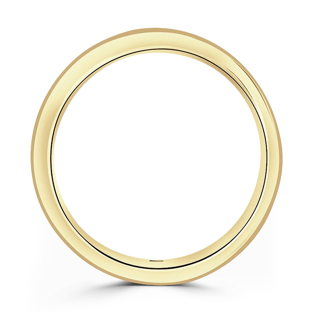 18ct Yellow Gold 0.20ct Round Brilliant And Baguette Cut Diamond Half Eternity Ring