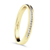 18ct Yellow Gold 0.07ct Round Brilliant Cut Diamond Channel Set Half Eternity Ring