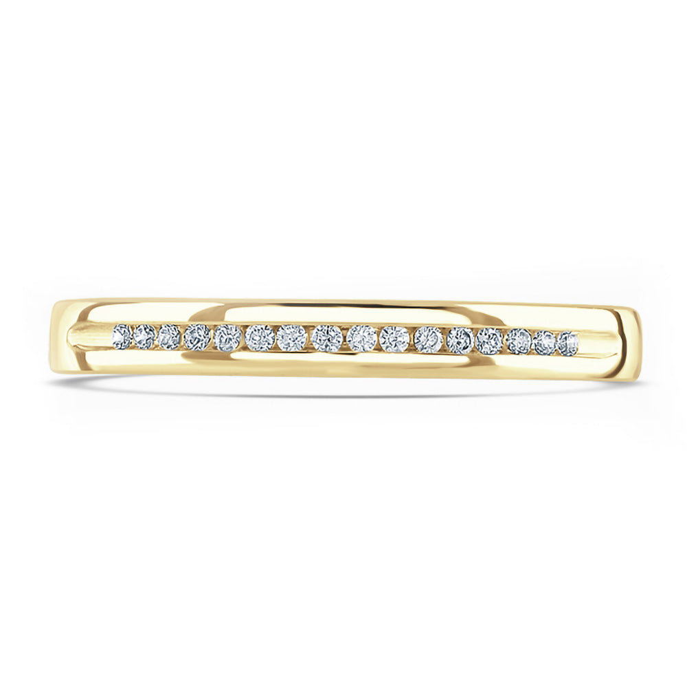 18ct Yellow Gold 0.07ct Round Brilliant Cut Diamond Channel Set Half Eternity Ring