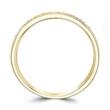 18ct Yellow Gold 0.30ct Round Brilliant Cut Diamond Channel Set Half Eternity Ring