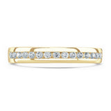 18ct Yellow Gold 0.30ct Round Brilliant Cut Diamond Channel Set Half Eternity Ring